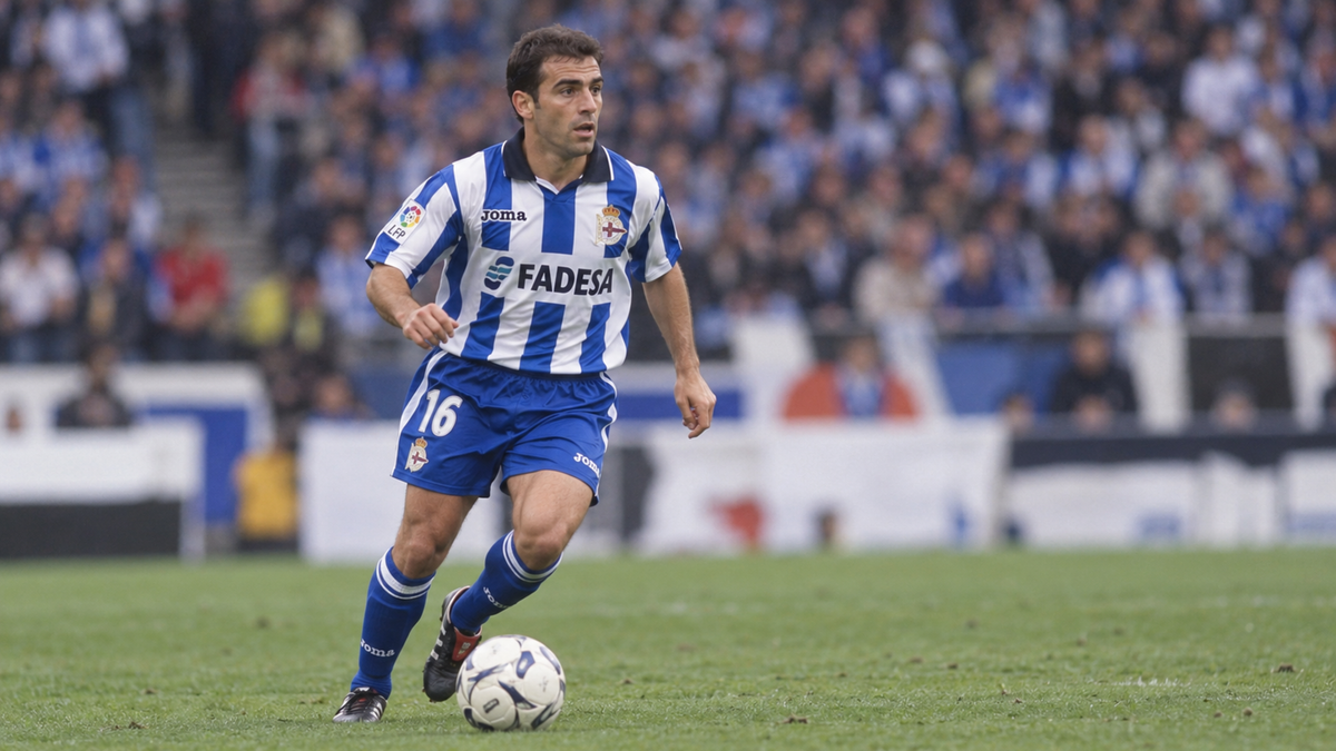 Recreación editorial de Sergio González con el Deportivo de La Coruña en Riazor.